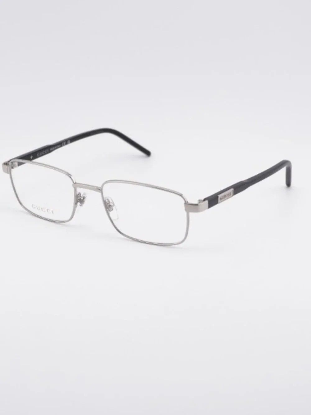 Gucci GG1801O 001 Eyeglasses Silver 54mm Rectangle Frame